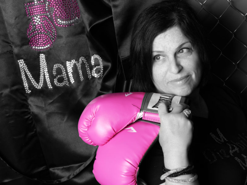 Disability Mama B/W Pink Gloves